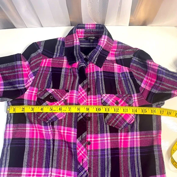 Itm 0053 George plaid button up shirt size XS - Picture 8 of 8